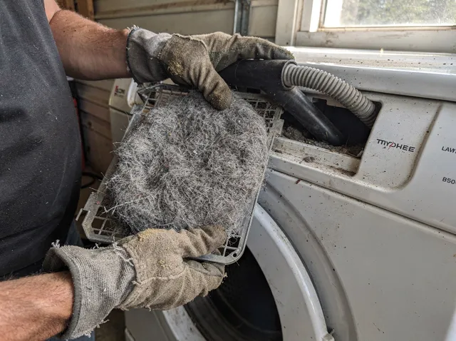 Cleaning Dryer Lint Trap in Cleveland, OH