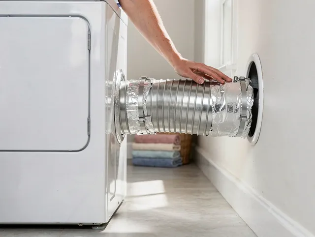 Professional dryer vent hose installation by Shaker Heights Dryer Vent Cleaning in Shaker Heights